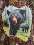 Футболка камуфляжная с рисунком "Медведица с медвежатами"